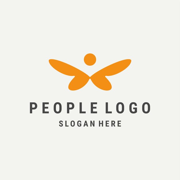 Diseño de ilustraciones vectoriales de plantillas de logotipos de personas