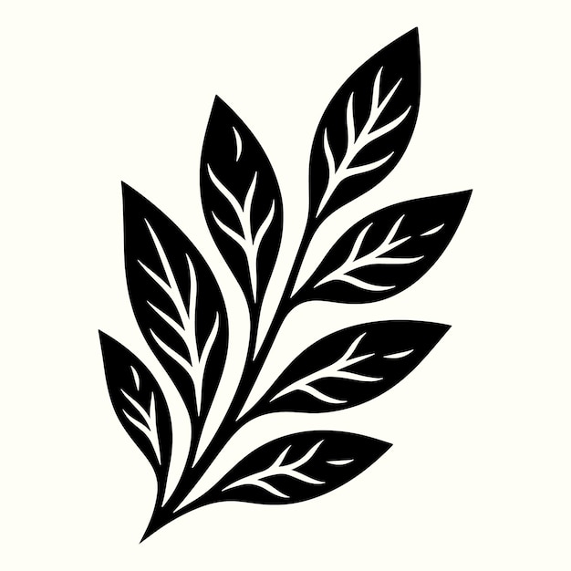 Diseño de ilustraciones vectoriales de silueta de hojas