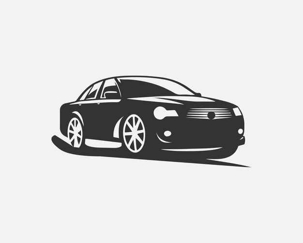 diseño de ilustraciones vectoriales de siluetas planas de automóviles