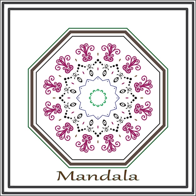 Vector diseño de ilustrador de mandala vectorial