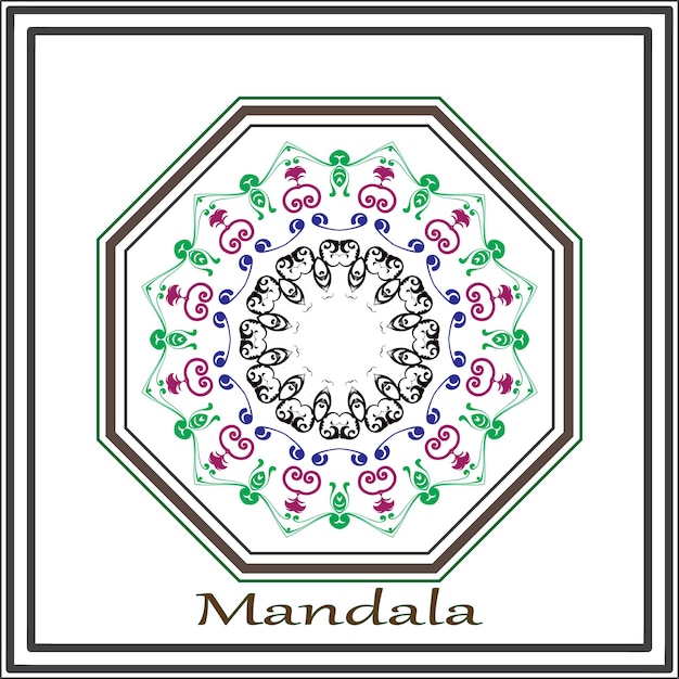 Diseño de ilustrador de mandala vectorial