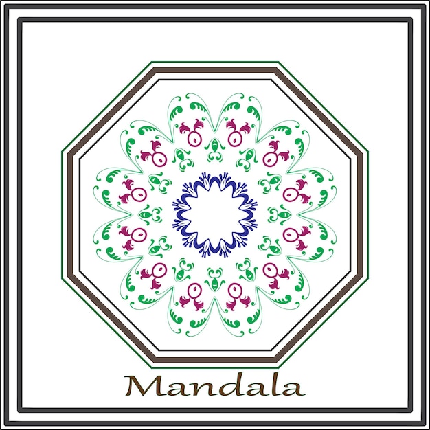 Vector diseño de ilustrador de mandala vectorial