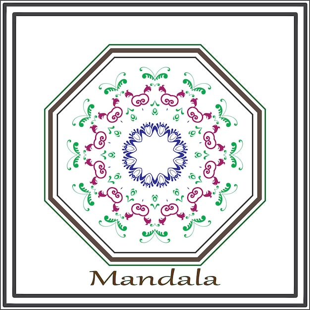 Vector diseño de ilustrador de mandala vectorial