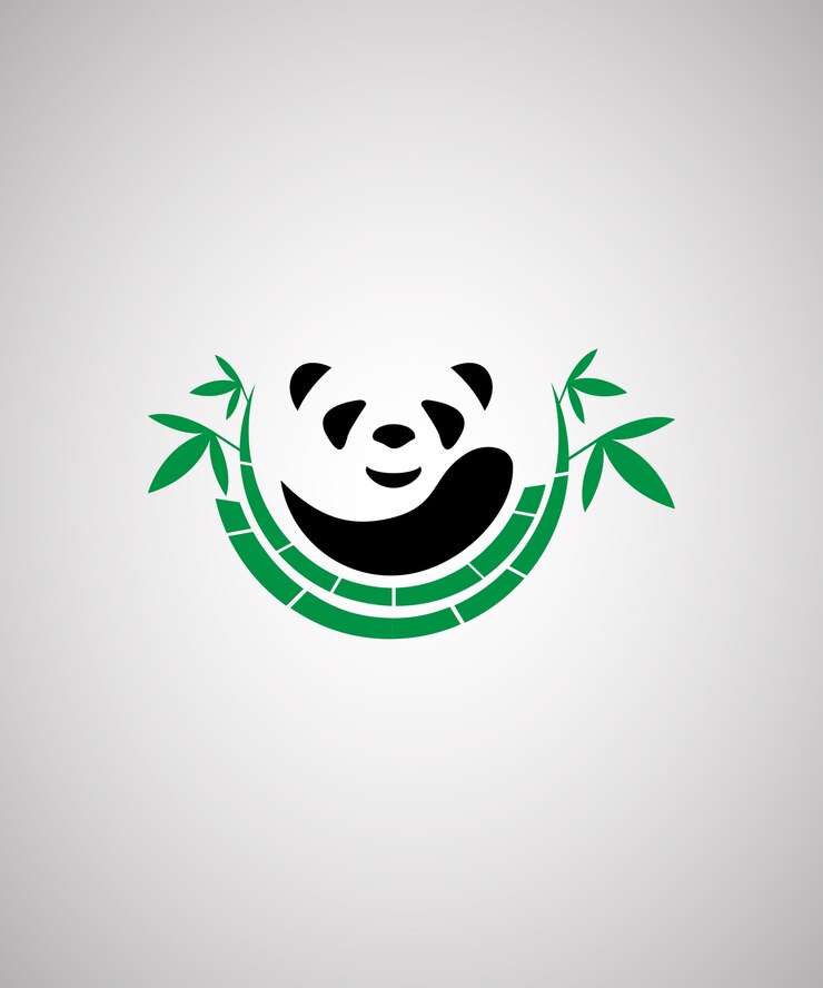 Vector diseño de ilustration panda lindo