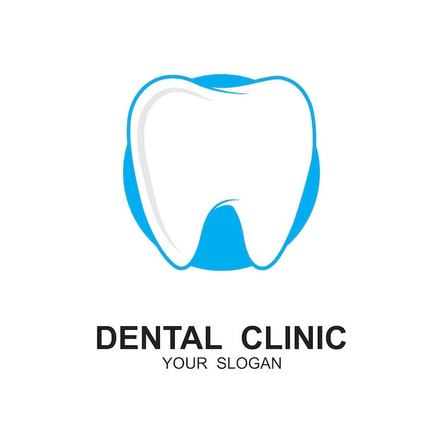 diseño ilustrativo del logotipo dental para el dentista y la clínica dental