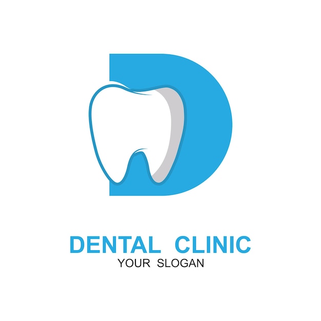 diseño ilustrativo del logotipo dental para el dentista y la clínica dental