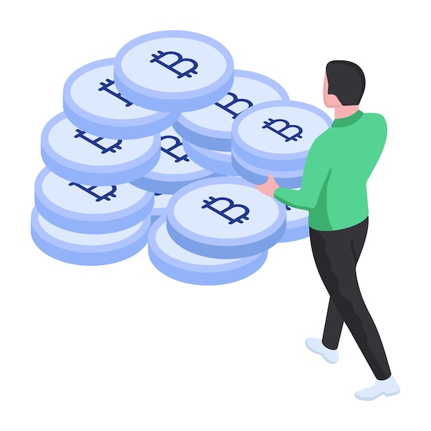 Un diseño ilustrativo del millonario bitcoin.
