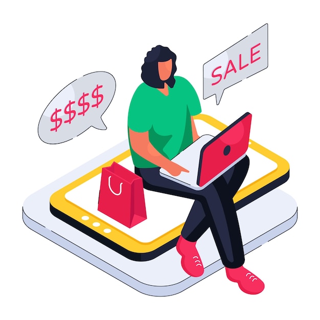 Un diseño ilustrativo de la venta