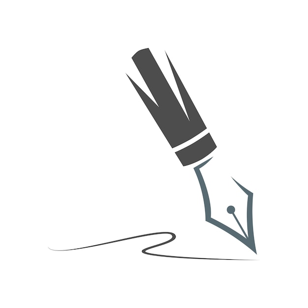 Diseño de la imagen del ícono del bolígrafo