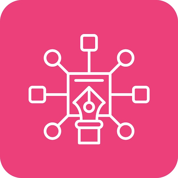 Diseño de la imagen vectorial del icono del algoritmo Se puede utilizar para el análisis de datos