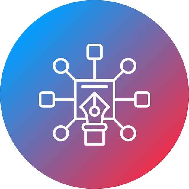 Diseño de la imagen vectorial del icono del algoritmo Se puede utilizar para el análisis de datos