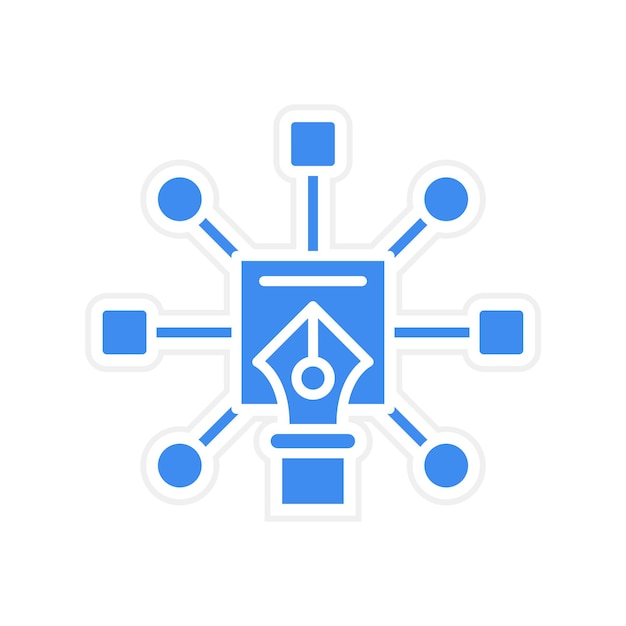 Diseño de la imagen vectorial del icono del algoritmo Se puede utilizar para el análisis de datos