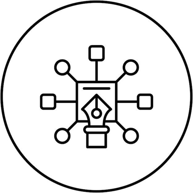 Diseño de la imagen vectorial del icono del algoritmo Se puede utilizar para el análisis de datos