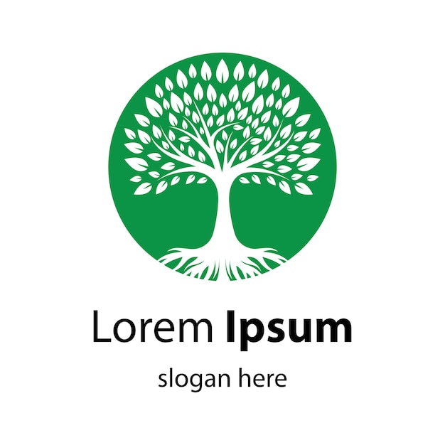 Diseño de imágenes de logotipo de árbol