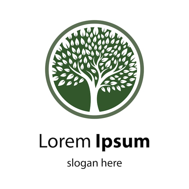 Diseño de imágenes de logotipo de árbol