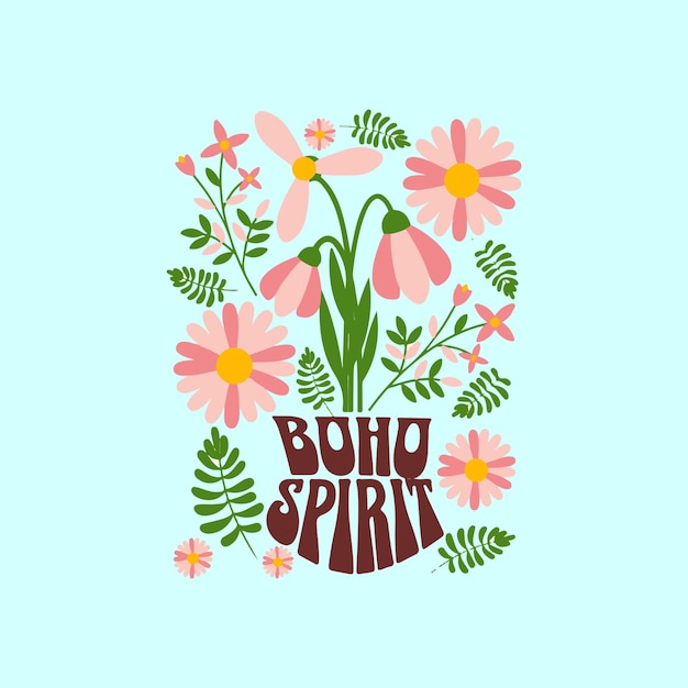 diseño de imágenes de texto de flores