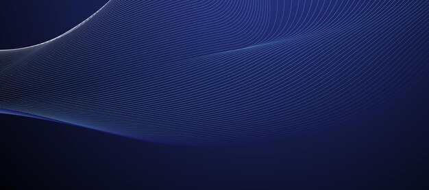Diseño de imágenes vectoriales de banderas de fondo de línea abstracta azul