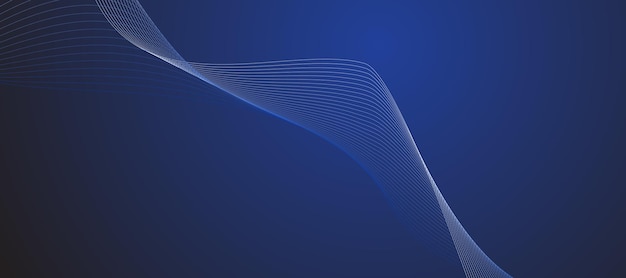 Diseño de imágenes vectoriales de banderas de fondo de línea abstracta azul
