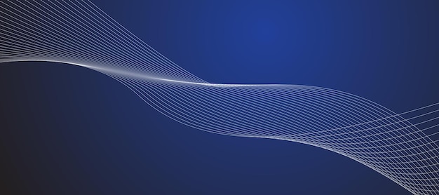Diseño de imágenes vectoriales de banderas de fondo de línea abstracta azul