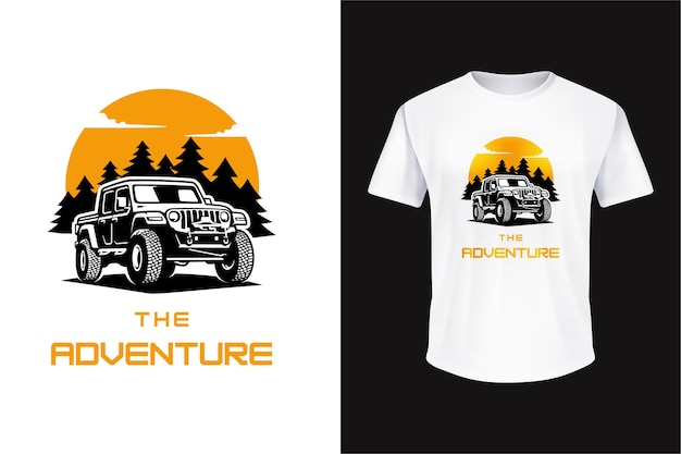 Diseño de impresión de camiseta con diseño de automóvil Vintage Zeep