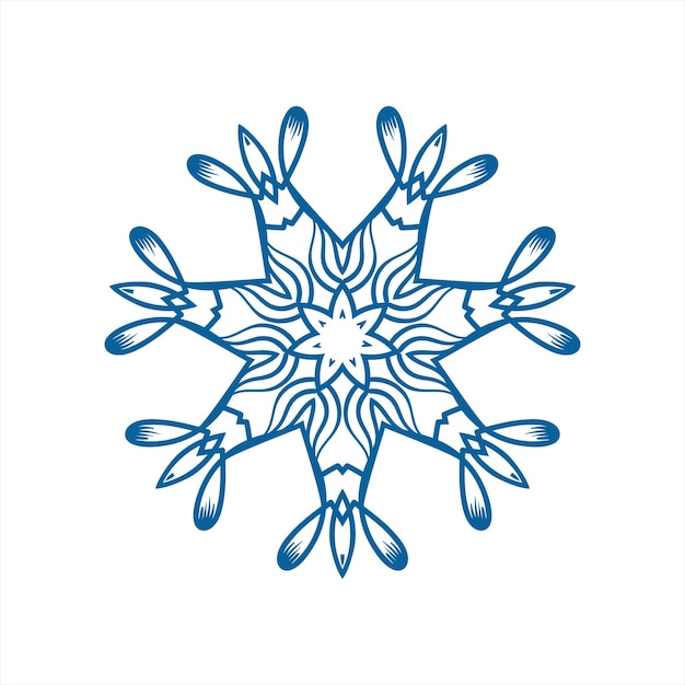 Diseño de impresión de mandala abstracto sobre fondo blanco aislado