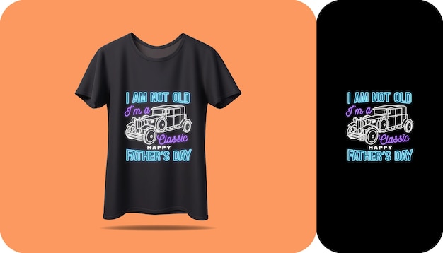 Diseño de impresión de maqueta de vector de camiseta de feliz día del padre para hombres. Citas del día del padre. Camiseta de papá