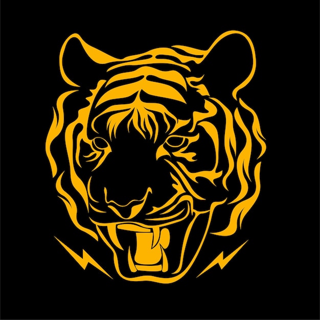 Diseño de impresión de vector de tigre para camiseta y otros