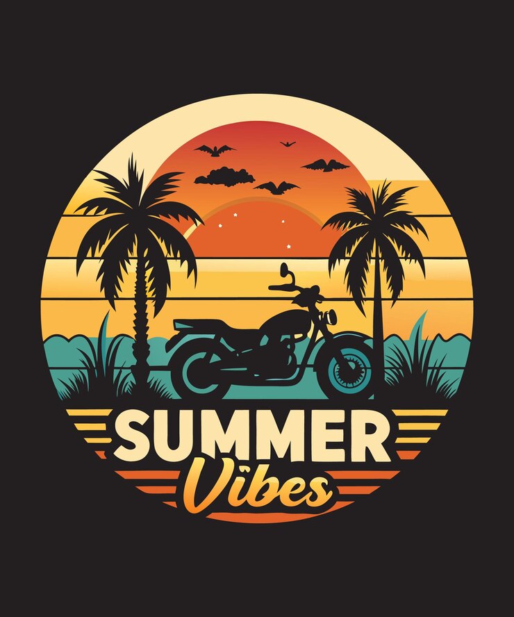 Diseño de impresión vectorial de sol de playa de verano camisetas de vacaciones en playa de verano