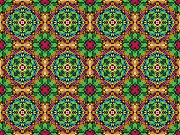 Diseño indonesio flor batik patrón fondo colección2