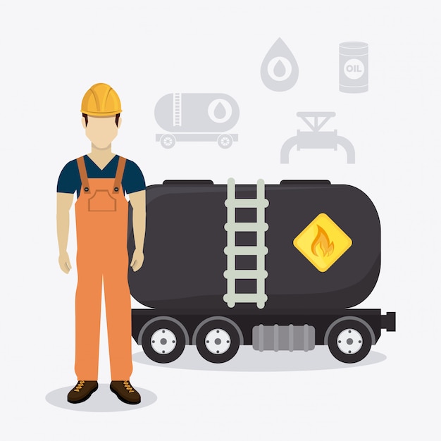 Diseño de la industria del petróleo.