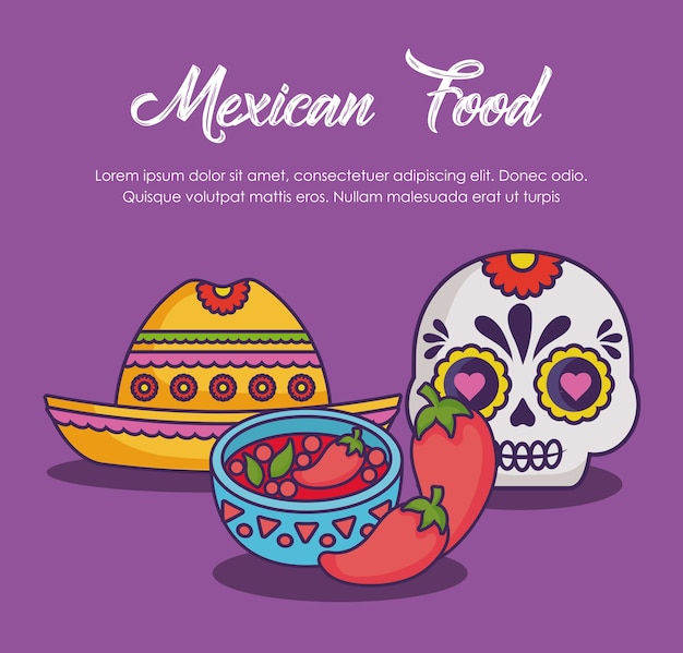 Diseño de infografía de comida mexicana