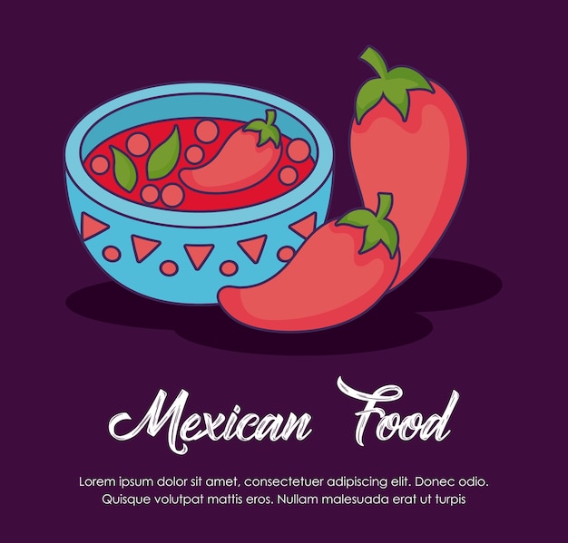 Vector diseño de infografía de comida mexicana