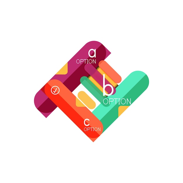 Diseño de infografía geométrica de líneas abstractasDiseño de infografía geométrica de líneas abstractas opción de diseño de visualización de datos cuadro web de programación paso a paso