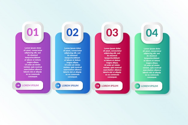 diseño de infografía lista con información de 4 listas