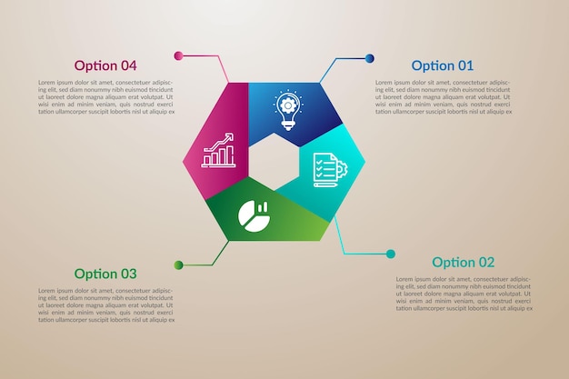 Diseño de infografía vectorial eps presentación de infografía de negocios con algunas opciones