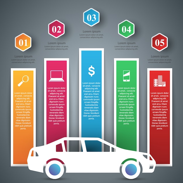 Vector diseño de infografía vial