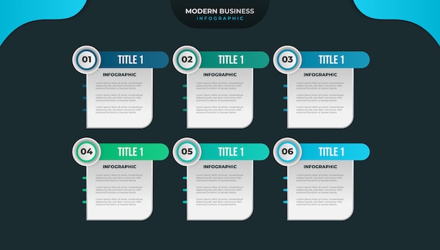 Diseño de infografía de visualización empresarial para presentación o diseño de flujo de trabajo