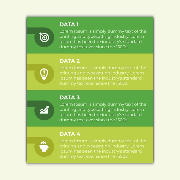 Diseño de infografías de 4 pasos