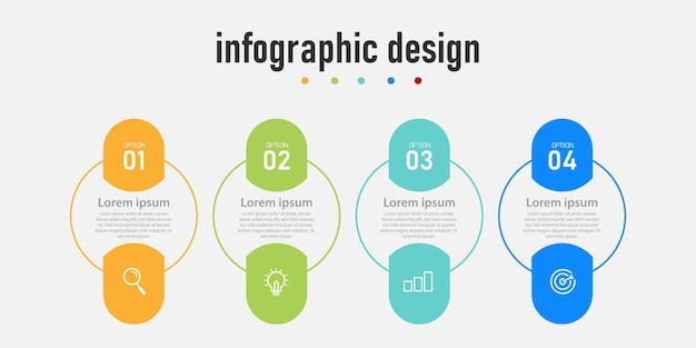 Diseño de infografías creativas de negocios de presentación.