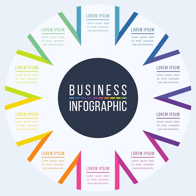 Diseño de infografías empresariales 10 información