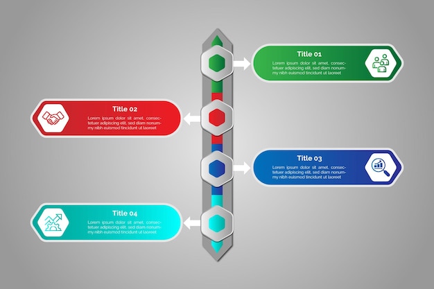 Diseño de infografías estadísticas de presentación vectorial moderna