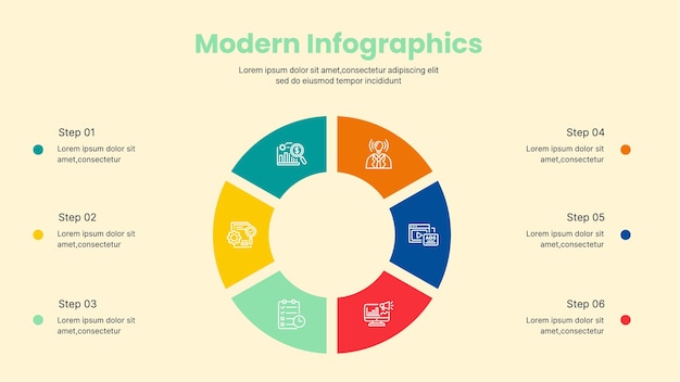 diseño de infografías de estrategia moderna