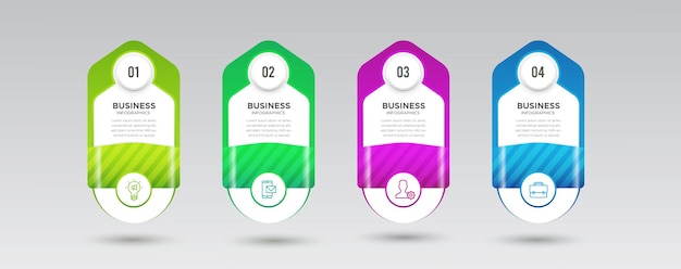 Diseño de infografías de negocios en 4 pasos.