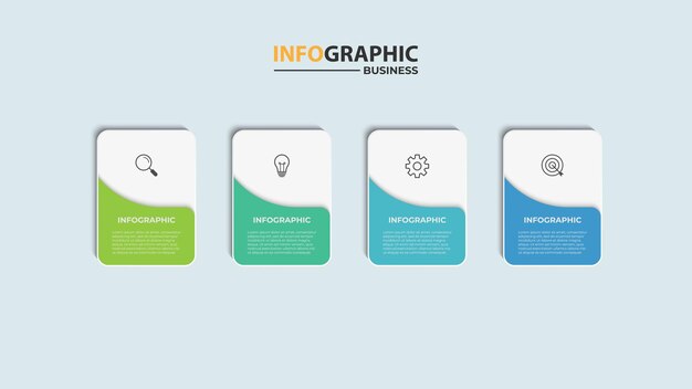Diseño infográfico con 4 opciones o pasos Infográficos