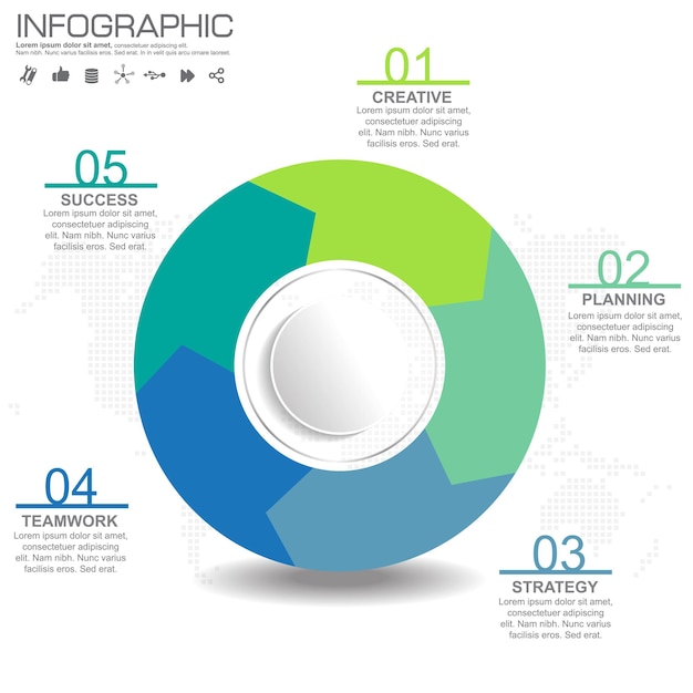 Diseño infográfico de 4 pasos