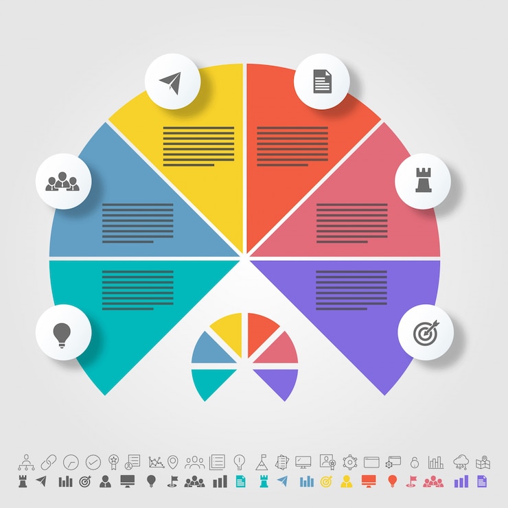 Vector diseño infográfico colorido