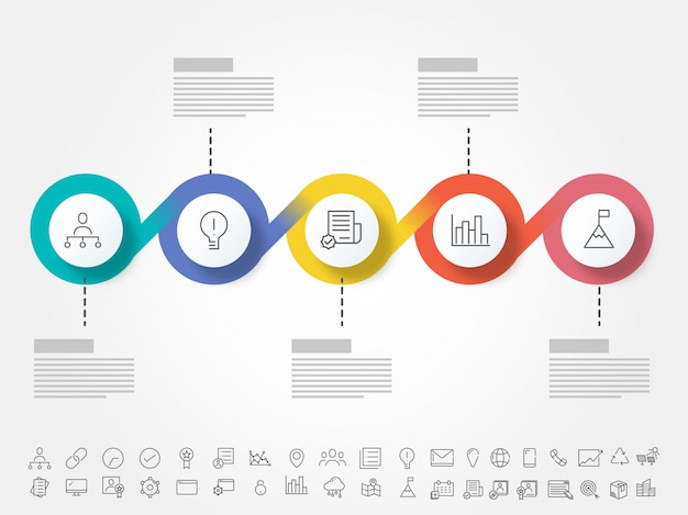 Vector diseño infográfico colorido