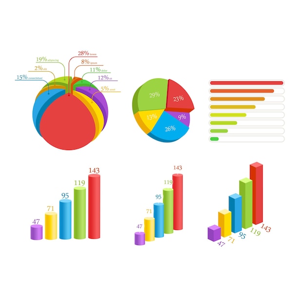 diseño infográfico conjunto vectorial colección ilustración vectorial