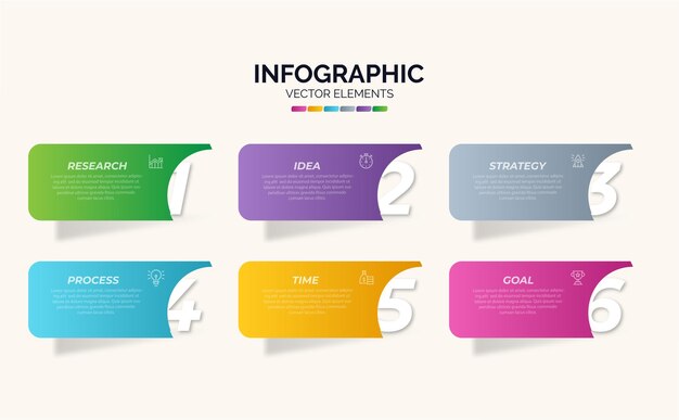 Diseño infográfico diseño de negocios moderno colorido