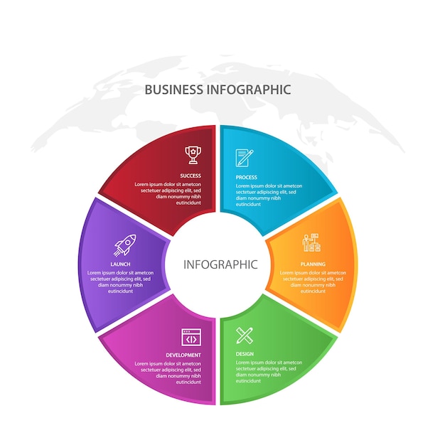 Diseño infográfico, diseño de procesos de negocio. desarrollo de negocios